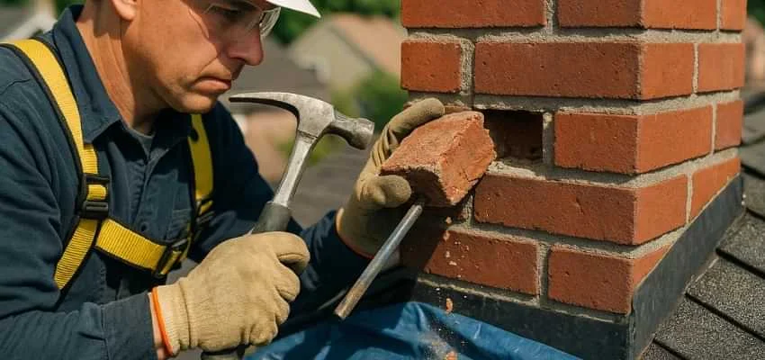Chimney Bricks Rotten Repair in Abbotsford
