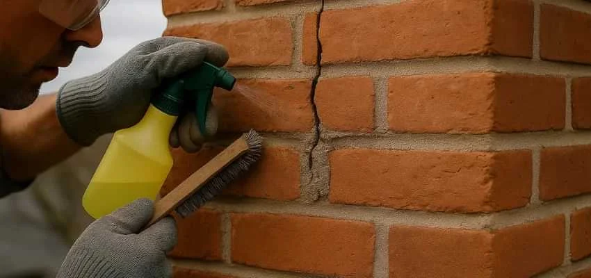Cracked Chimney Bricks Repair in Abbotsford